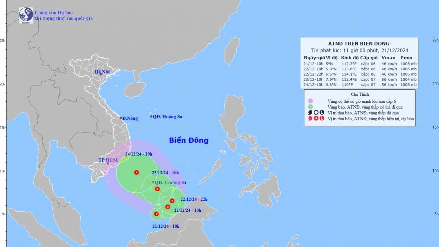 Tropical depression forms in East Sea, heavy rain expected